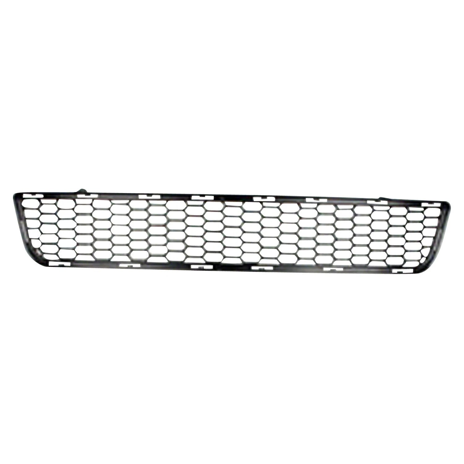 Replacement Gray Plastic Front Bumper Cover Grille w/o Active Shutter