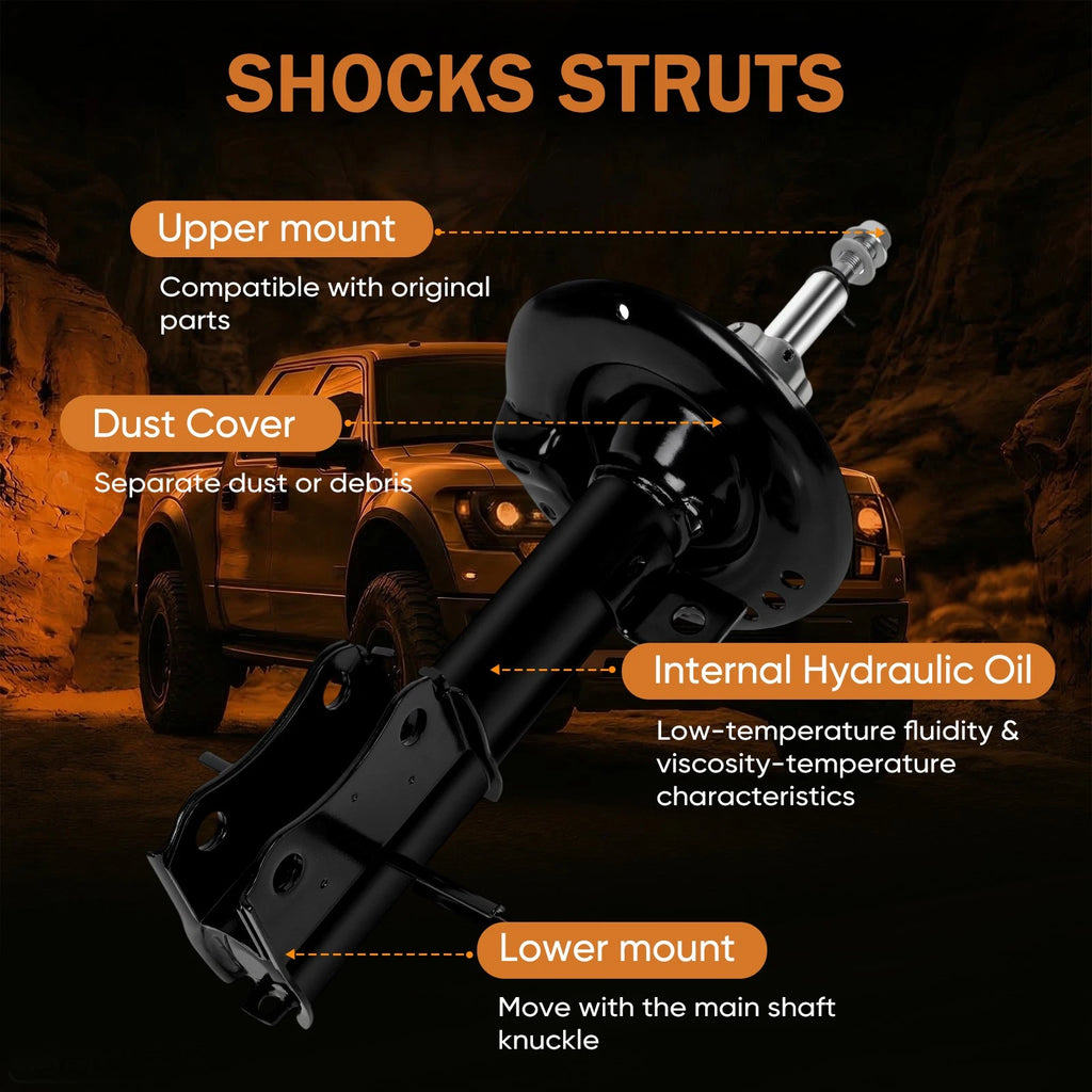 Set of 2 Front Struts Shocks Absorbers for Nissan Sentra (2007–2012)