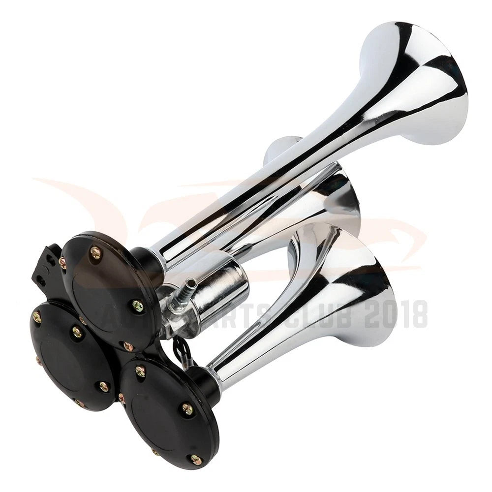 3X Loud Trumpet Train Horn with 12V Air Compressor for Car Truck