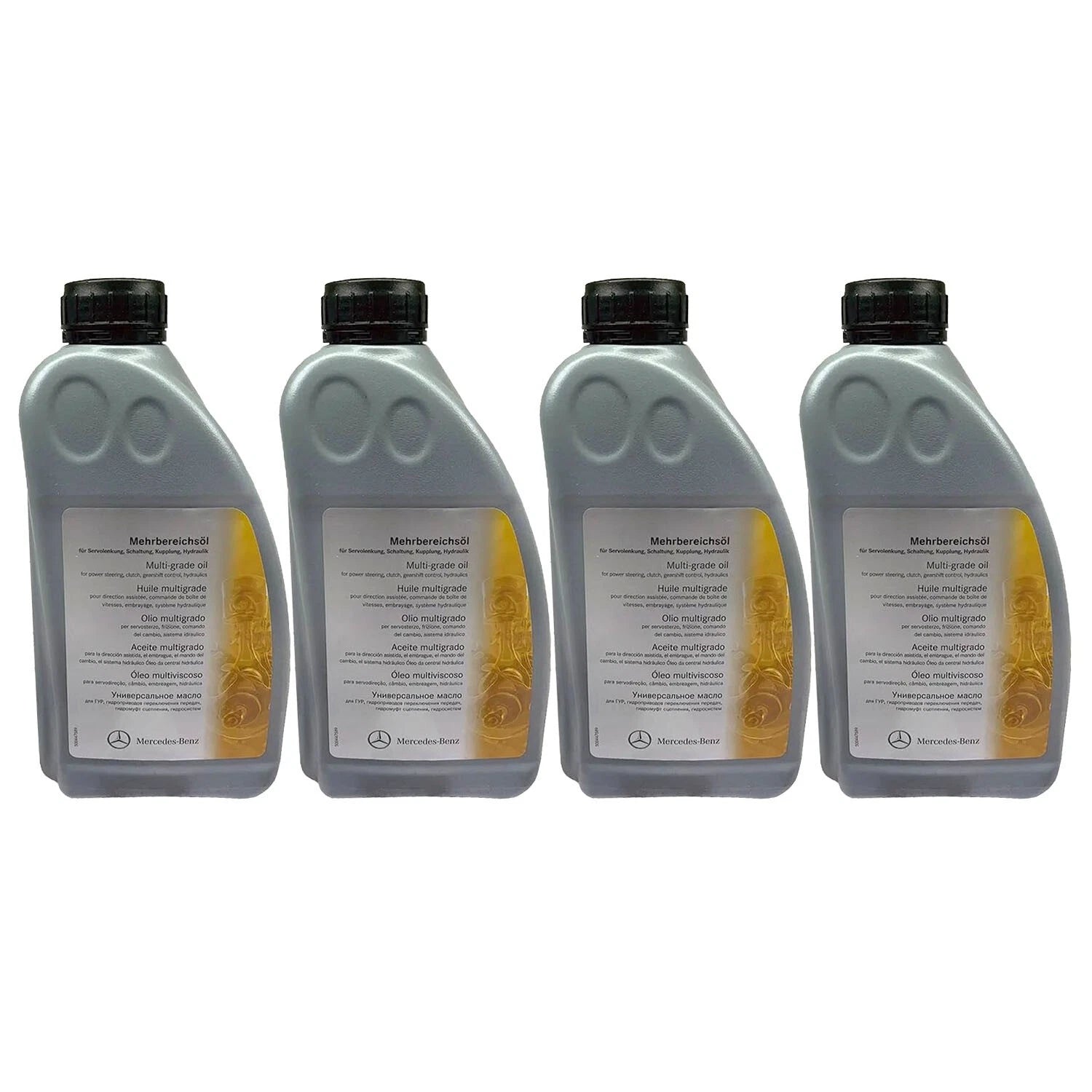 Set of 4 Quarts Power Steering Fluid for Mercedes W110 W164 W202 W210