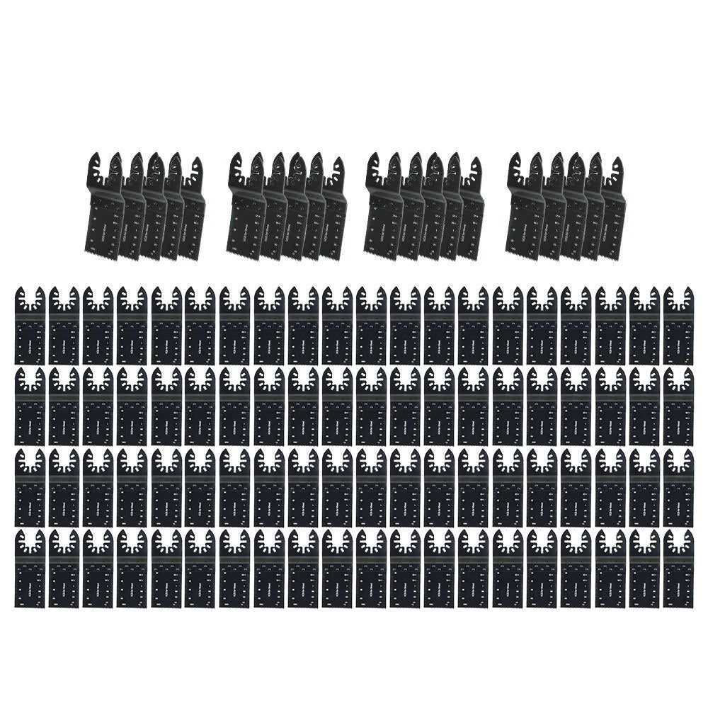 100 Pcs Quick Release Oscillating Tool Blades for Universal Use (30-90mm)