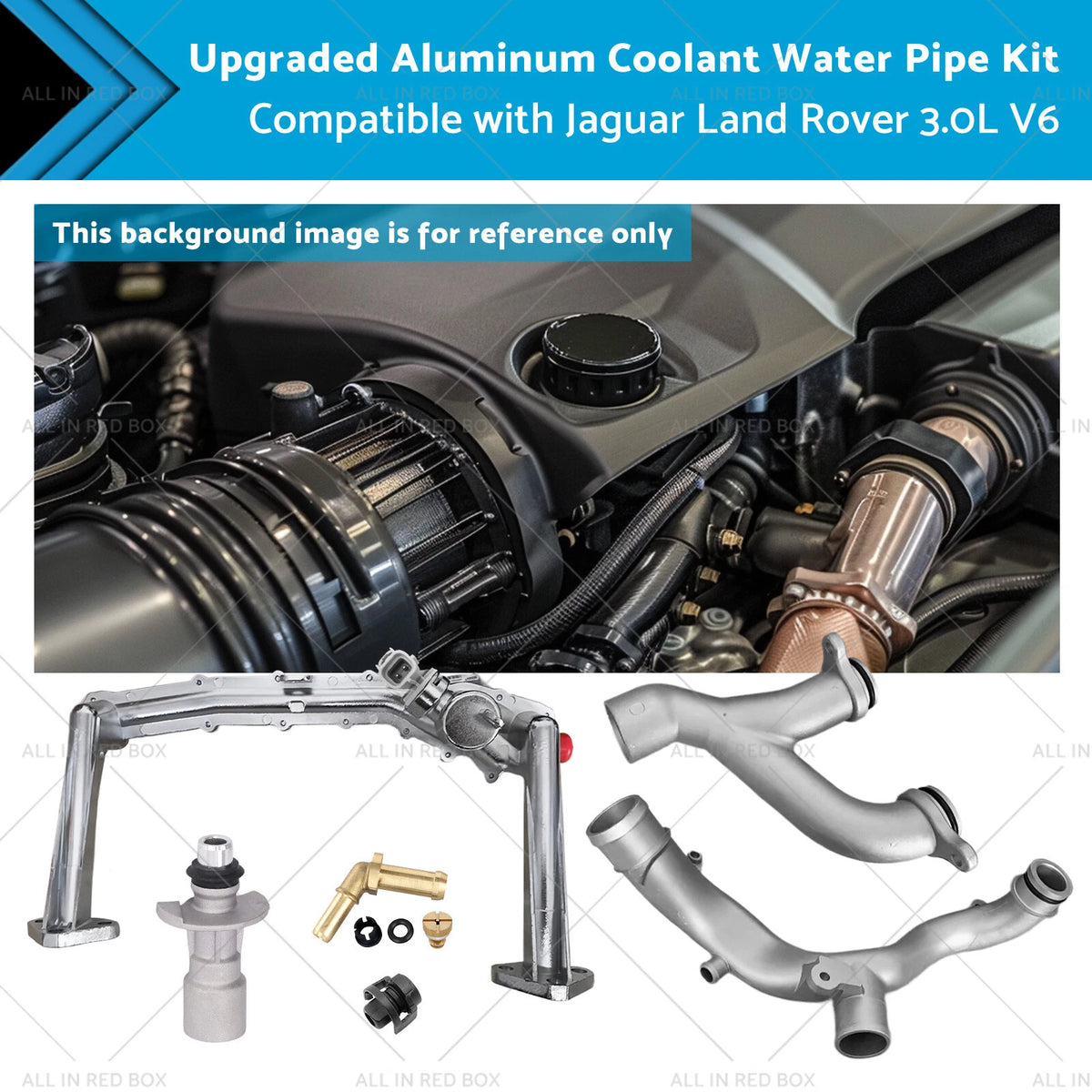 Aluminum Coolant Water Pipe Kit for Jaguar Land Rover 3.0L V6