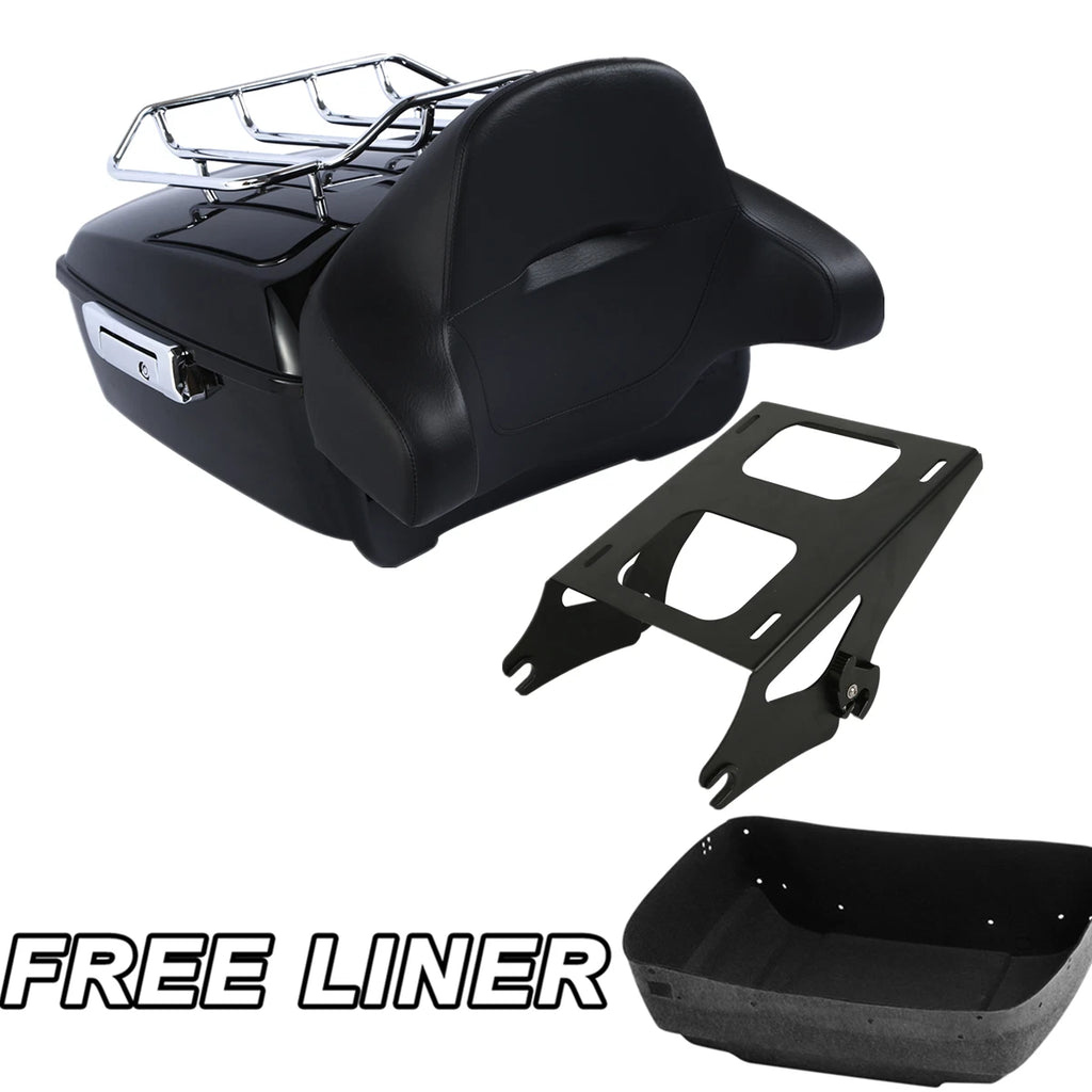 King Trunk Backrest & Mount Rack for Harley Touring Electra Glide (2014–2026)