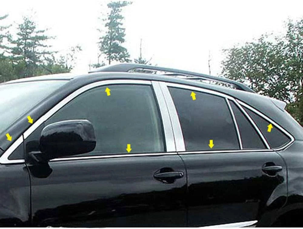 14pc. Luxury FX Stainless Steel Window Pkg (w/o Posts) for 2004-09 Lexus RX400H
