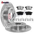 Rear Disc Rotors & Ceramic Brake Pads Kit for Honda Accord Acura TSX (2009–2014)