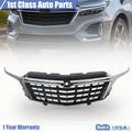 Black Front Bumper Upper Grille Chrome Trim for Chevy Equinox (2022–2023)