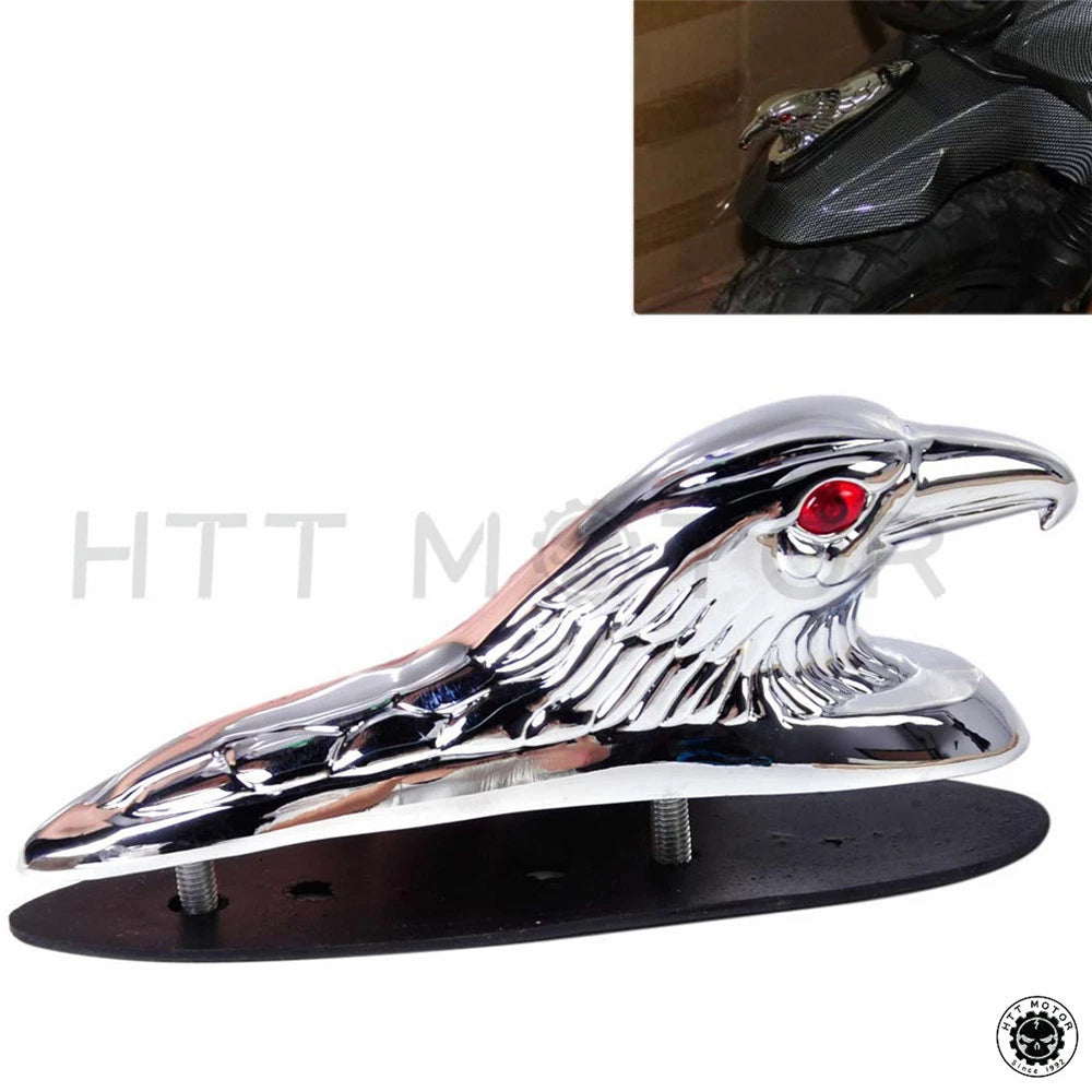 Chrome Front Fender Bonnet Eagle Head for Motorcycle (HTTMT)