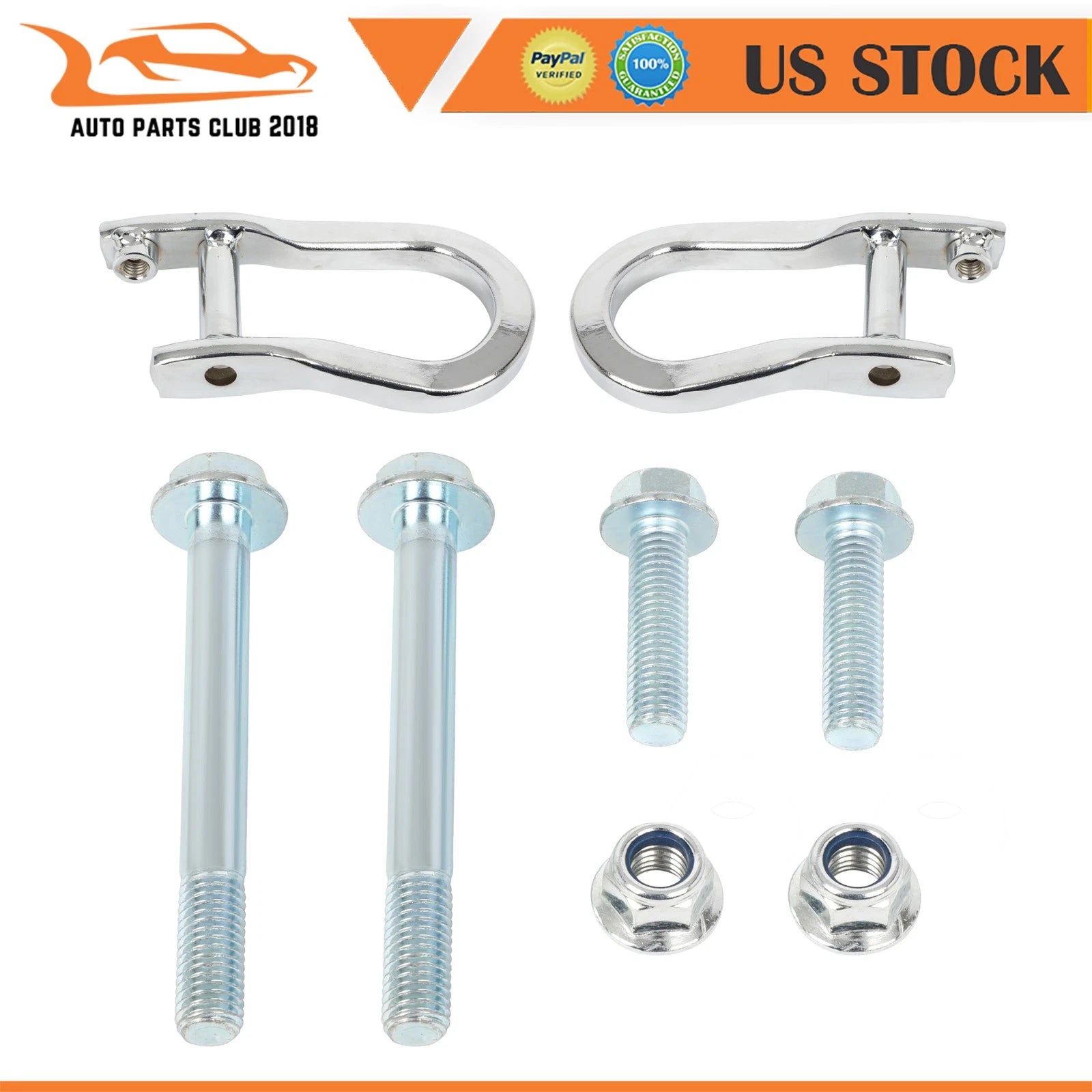 2X Front Tow Hooks Silver 84072462 for Chevrolet Silverado 1500 (2007–2019)
