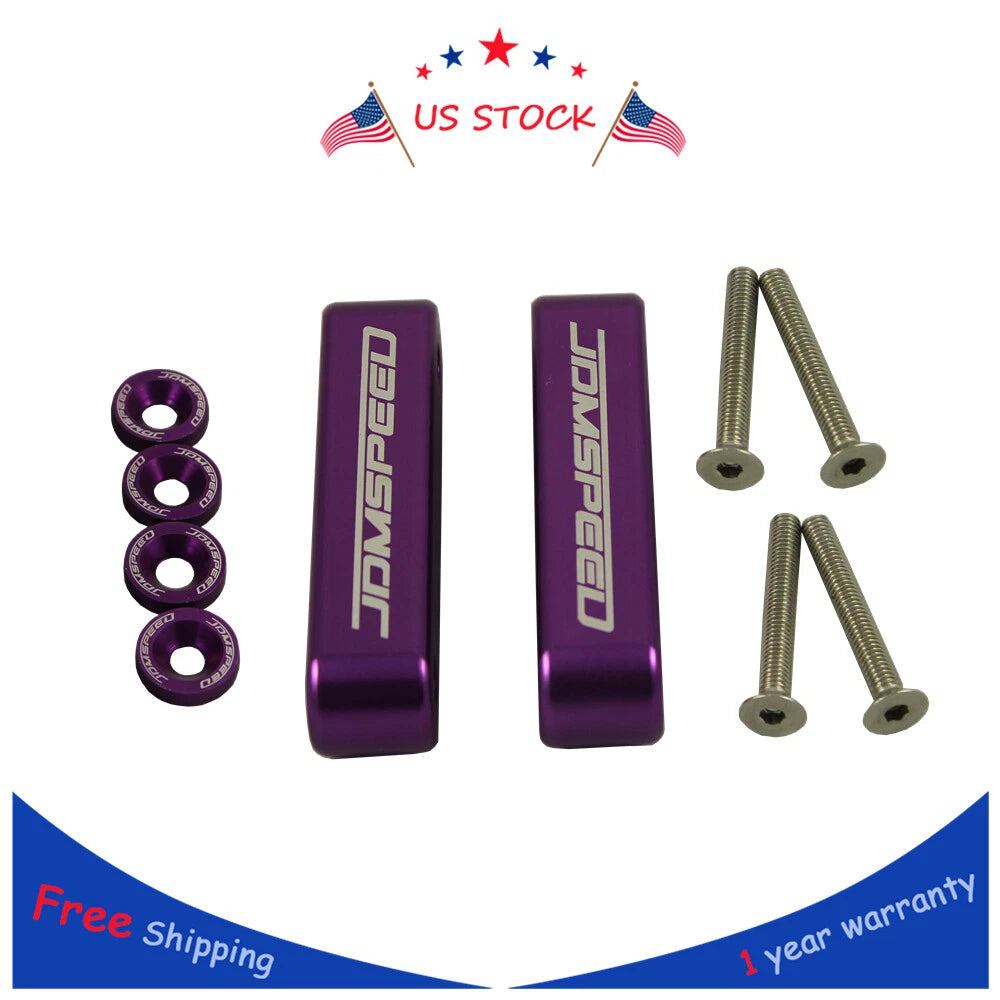 Set of 4 Hood Spacer Risers for Acura Integra (1990–2001) Honda Civic CRX (1988–2000) Purple