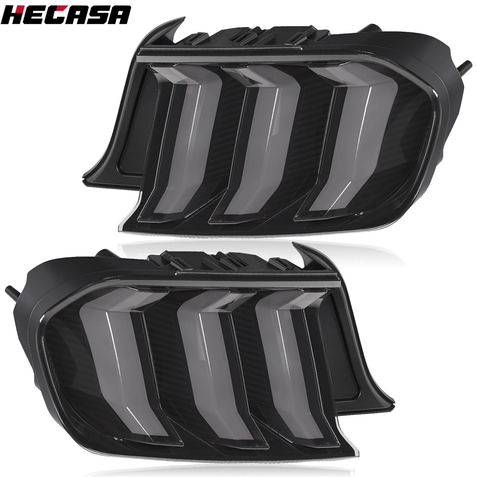 Full LED Sequential Tail Lights for Ford Mustang (2015–2023) - Smoke Lens