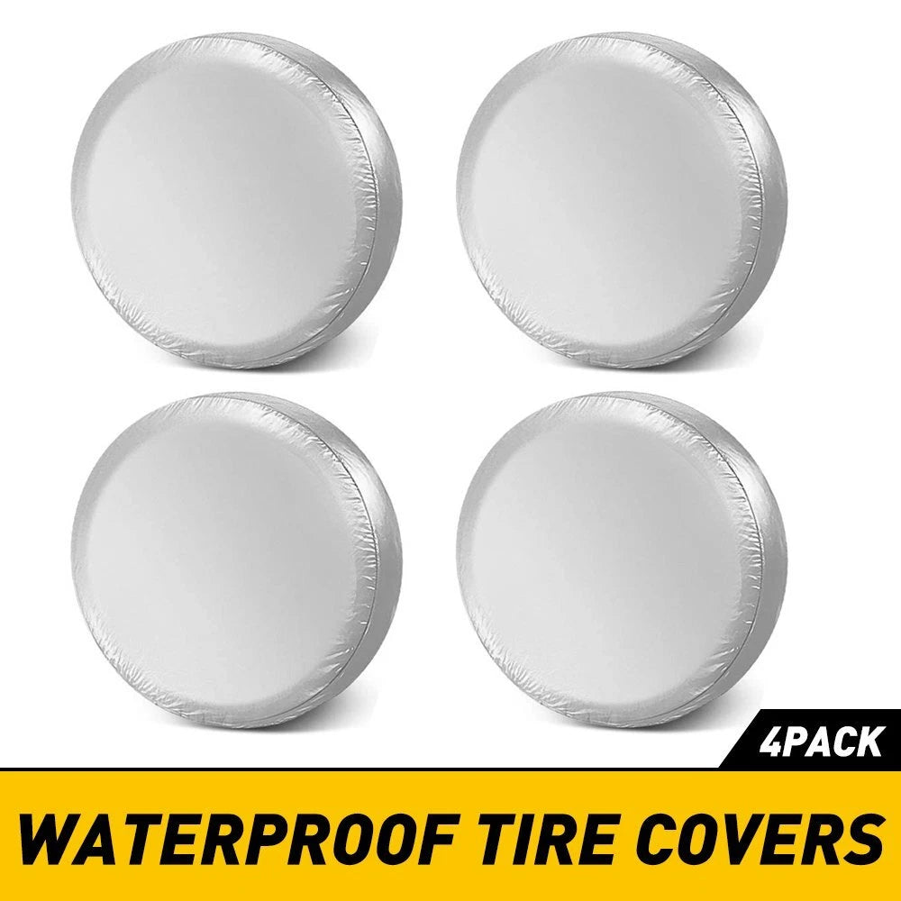 Set of 4 Wheel Tire Covers for RV Truck Car SUV 27" to 29" Diameter