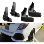 Set of 4 Splash Guards for Honda Civic Hatchback (2017–2021)