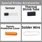 4X PVC Stopper Probe Waterproof Detector Sensor for Residential Pipes