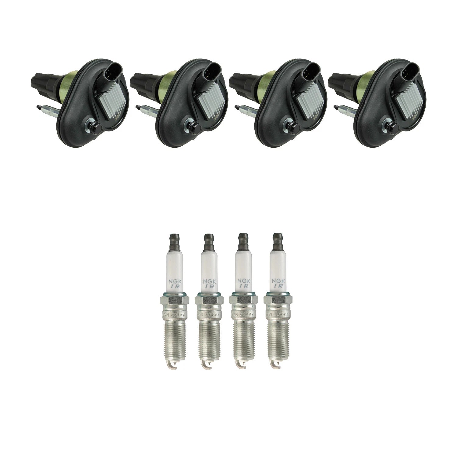 Set of 4 NGK Ignition Coils & Iridium Spark Plugs for Canyon Colorado (2004–2012)