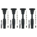 Set of 4 NGK Ruthenium HX Spark Plugs & Coil Boots for ATS Canyon Colorado