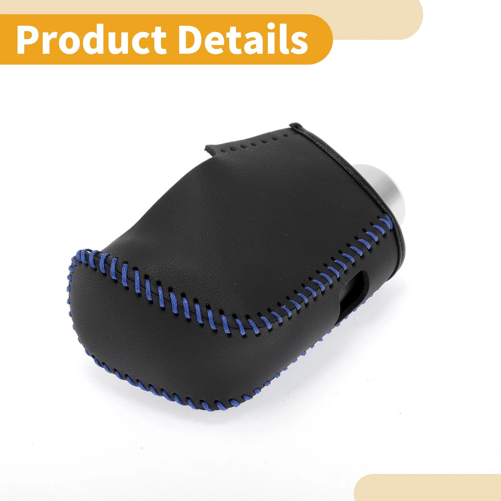 Gear Shift Knob Cover for Nissan Altima (2019–2024) Black Blue Faux Leather