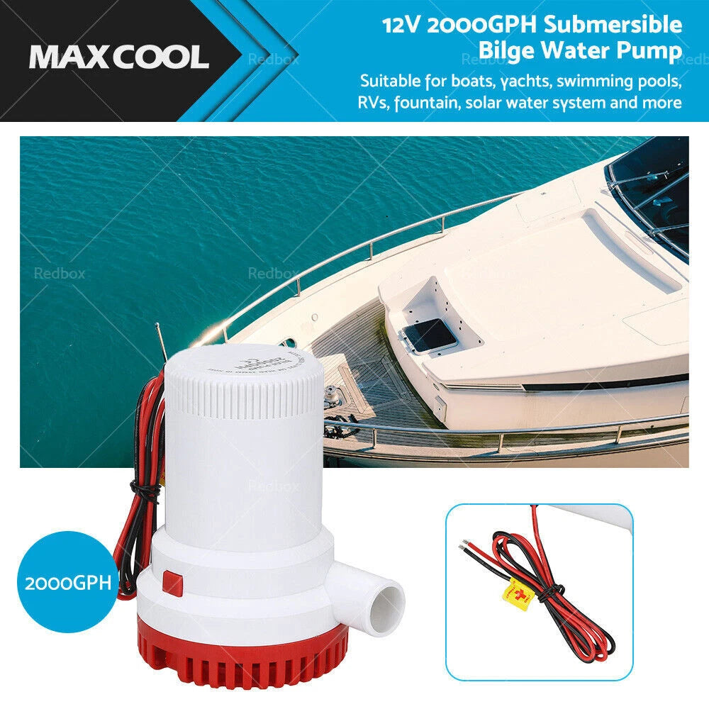 12V 2000 GPH Bilge Water Pump for Boat Marine (2002–2019)