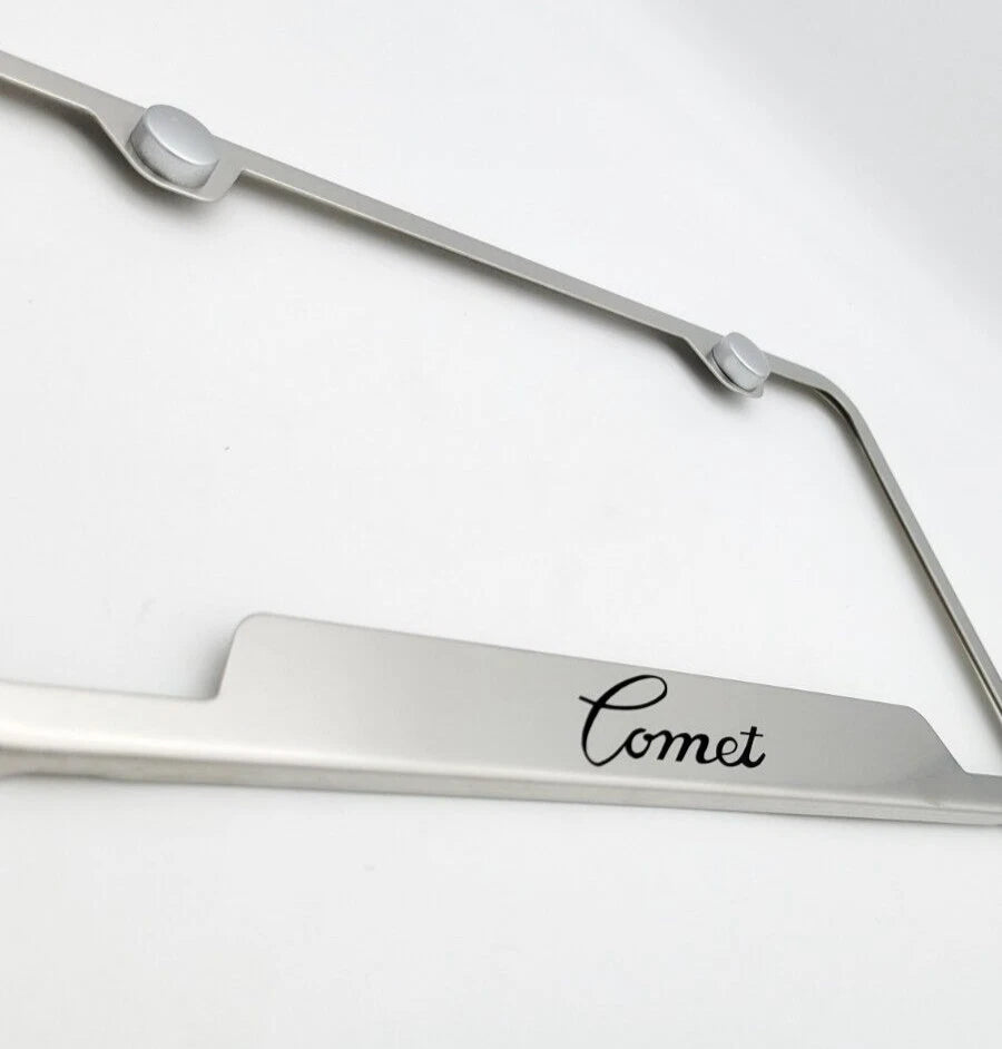 Brushed Stainless License Plate Frame for Mercury Comet (1966–1977)