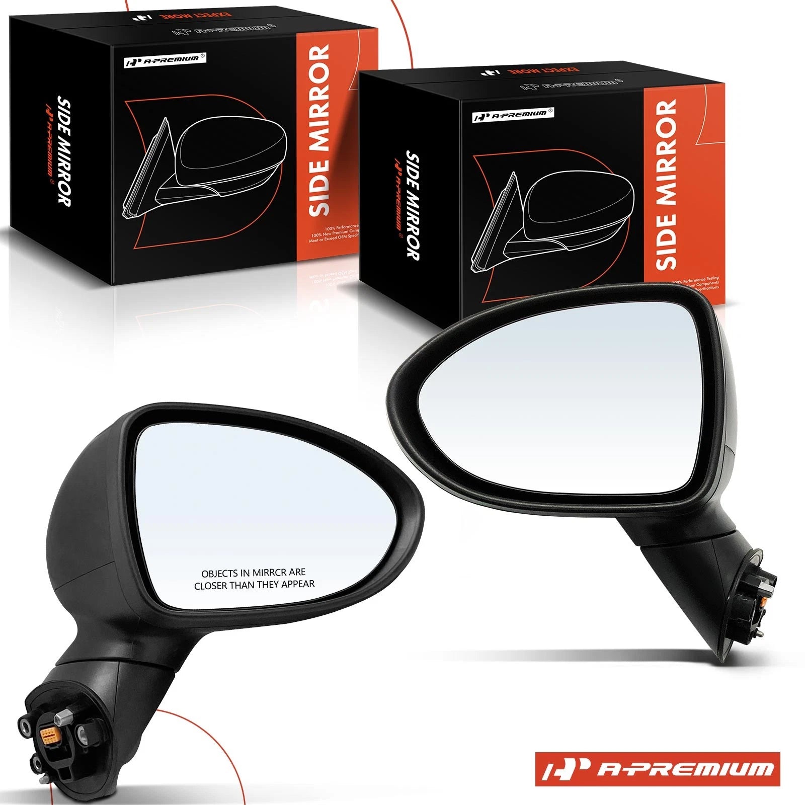 Pair Power Mirrors with Manual Fold & Blind Spot for Kia Rio (2014–2017)