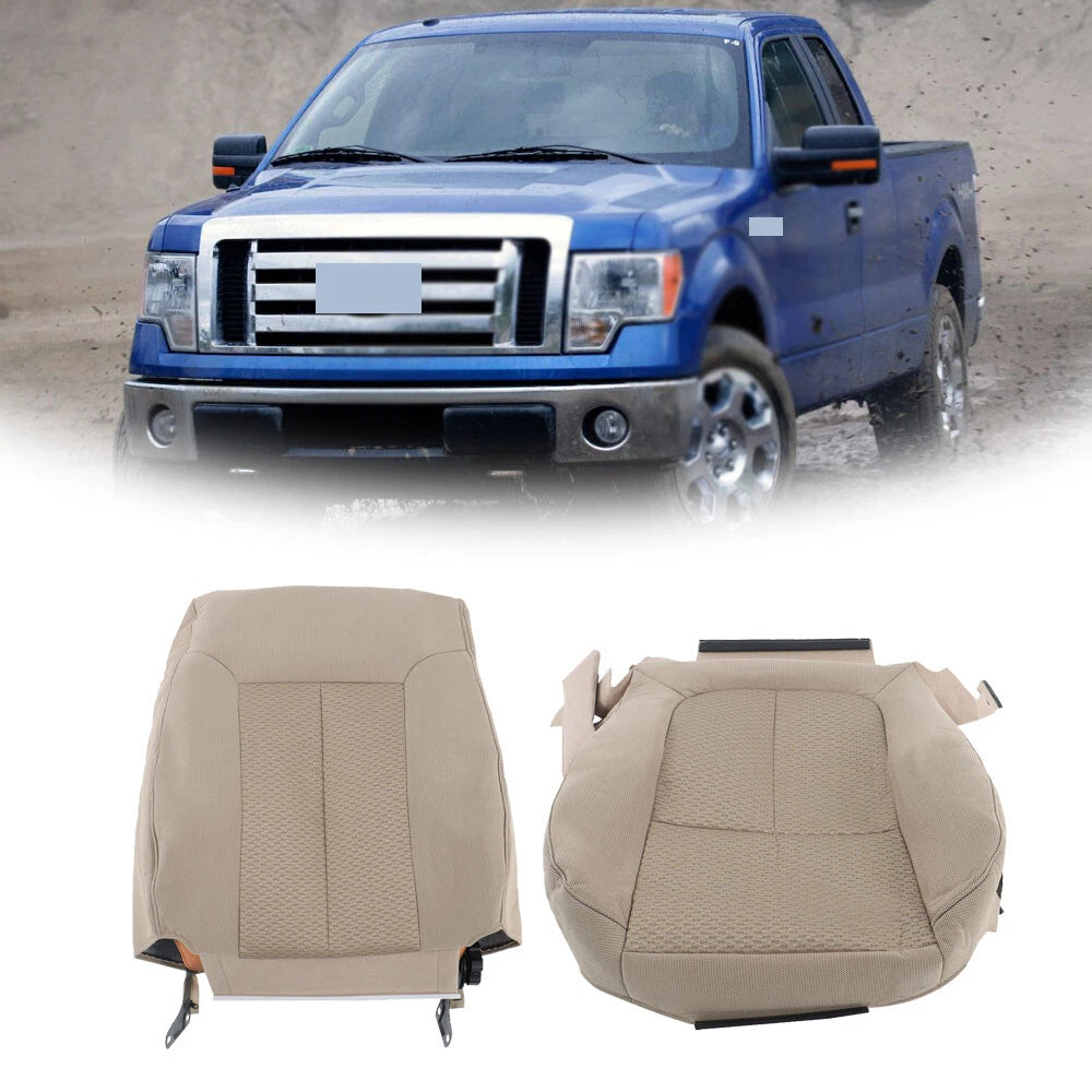 Driver Seat Cover Set for Ford F-150 (2009â2014) Cloth Adobe Tan