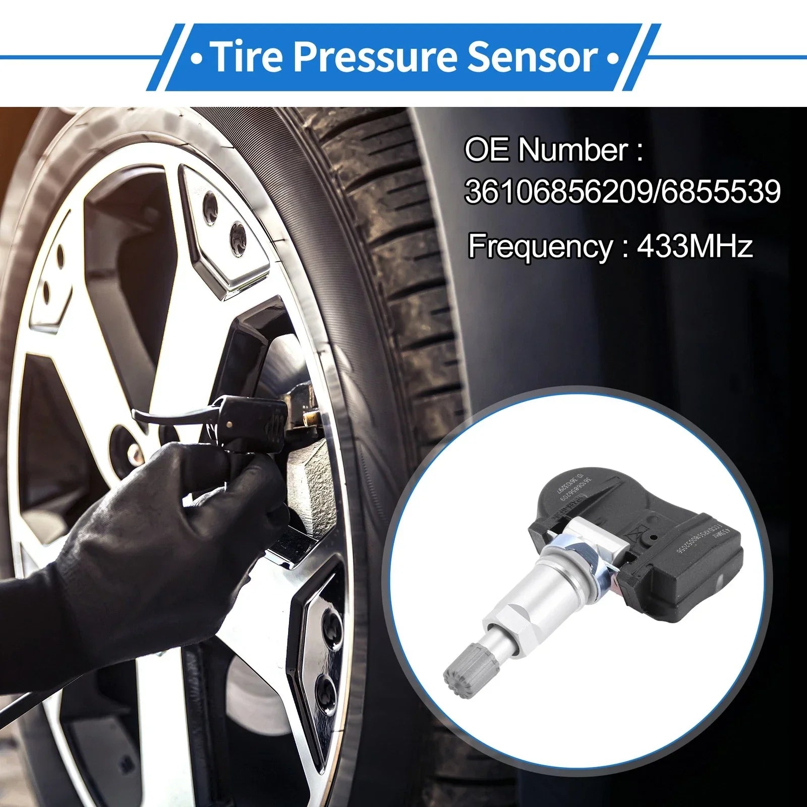 Tire Pressure Sensor for BMW 220i (2014 - 2021) 1 Pc 433MHz