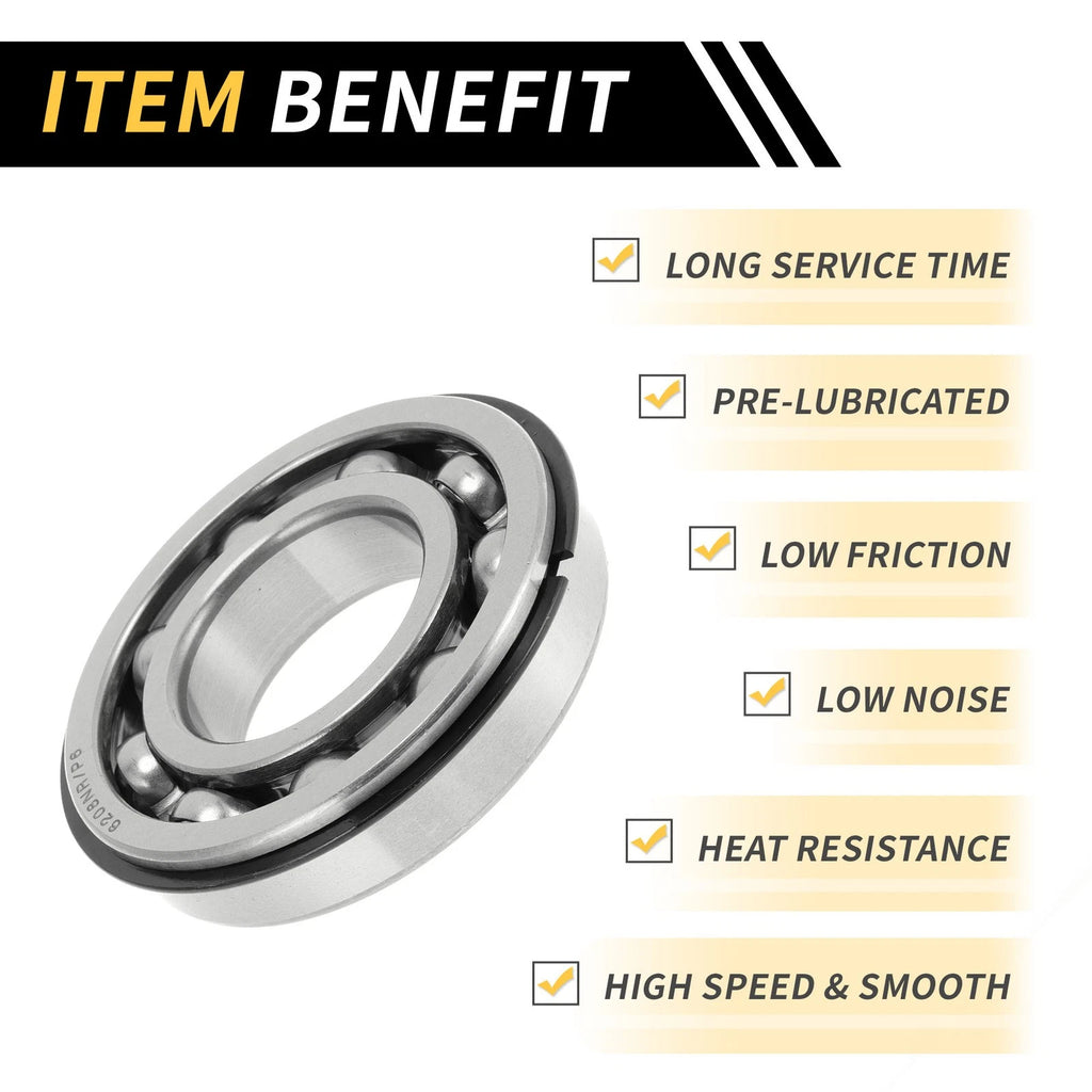 6208NR Deep Groove Ball Bearing for Scooter Skateboard (40x80x18mm)