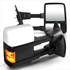 Set of 2 Powered Heated Chrome Towing Mirrors with LED Signal for Ford Super Duty (2008–2016)