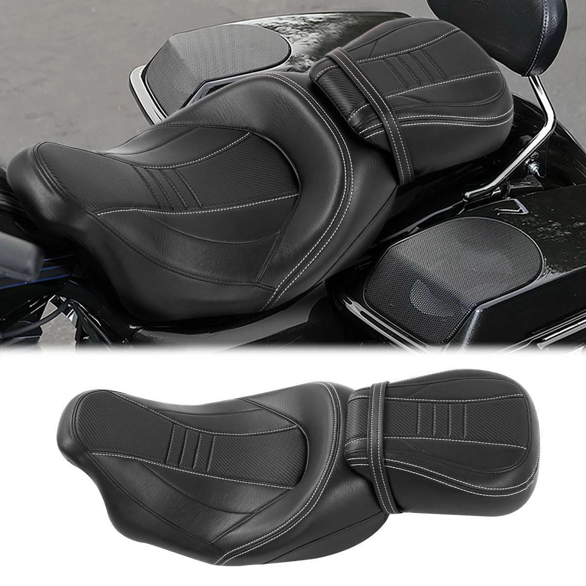 Rider Driver & Passenger Seats for Harley Touring CVO Street Glide (2009–2023)