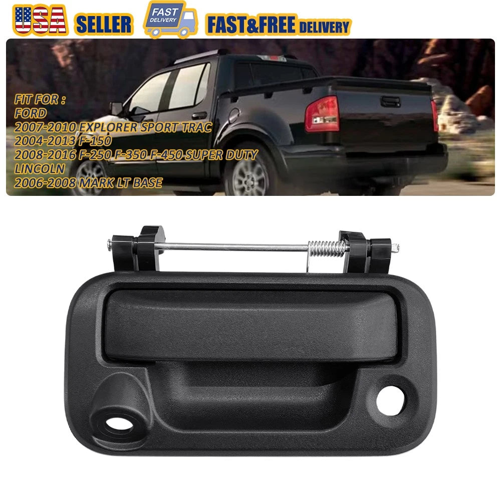 Tailgate Handle for Ford F-150 (2004–2013) Black Smooth Lever Housing