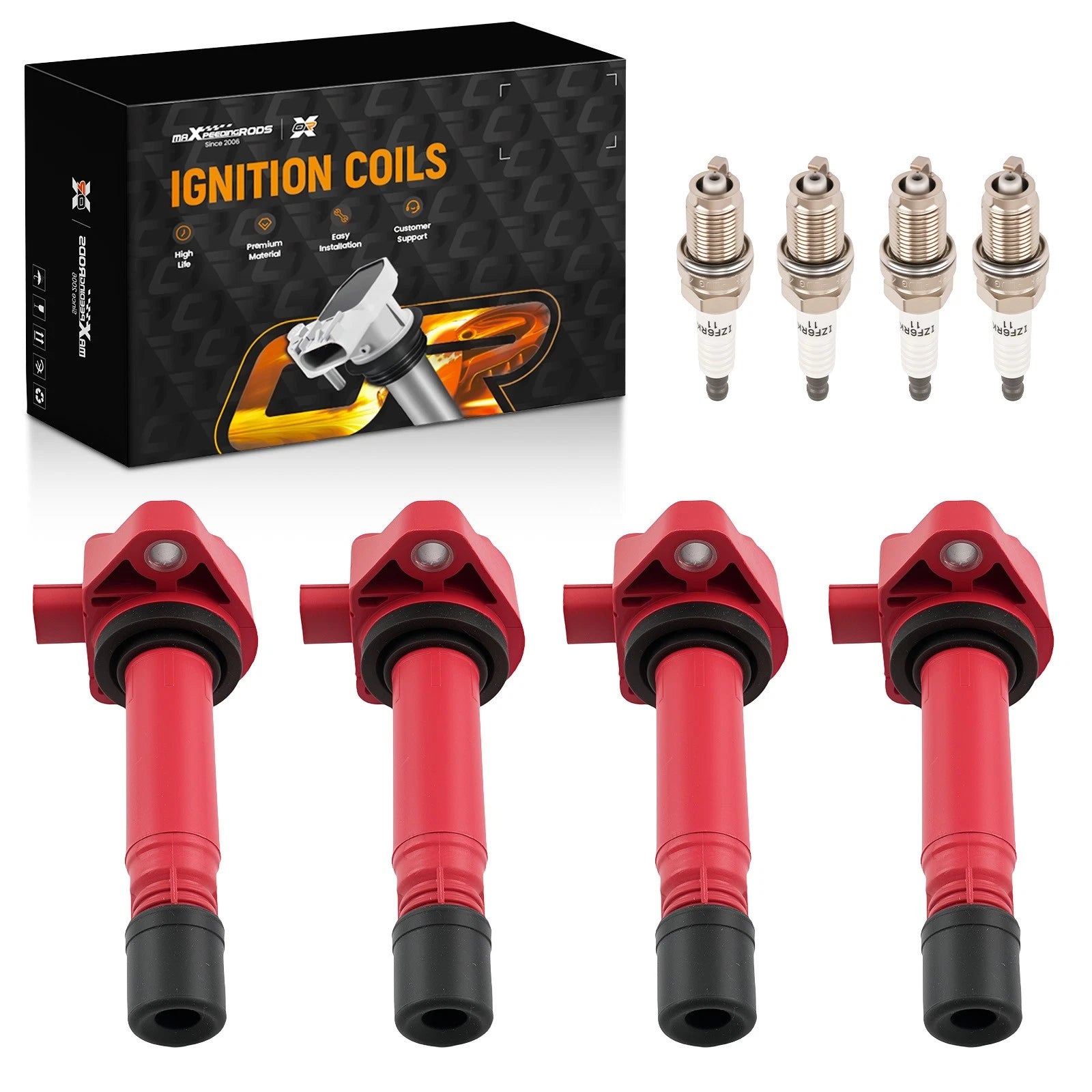 Set of 4 Ignition Coils for Honda Civic 1.8L (2006–2011)