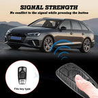Carbon Fiber Texture Keyless Smart Key Fob Case for Audi A4-A5 S5 (2017-2019)