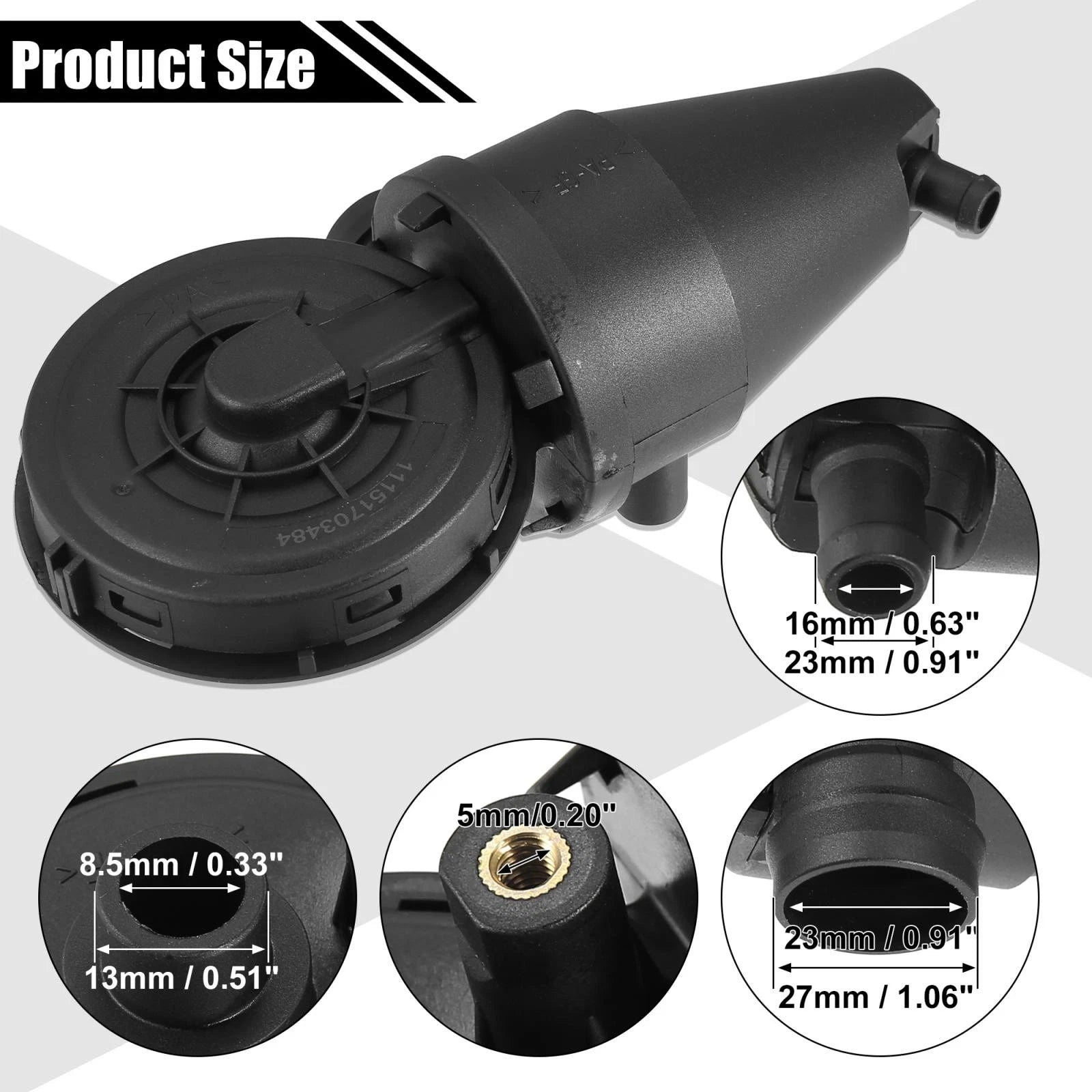 PVC engine crankcase vent valve for BMW 323i M3 Z3 1996–2000 (11151703484)