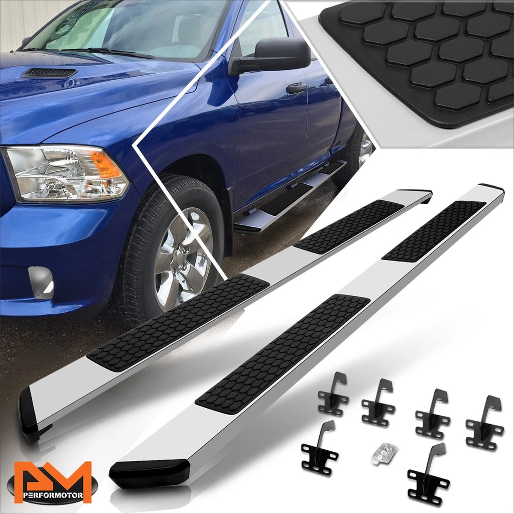 Set of 2 Aluminum Flat Running Boards for Ram 1500 Quad Cab (2019–2024)