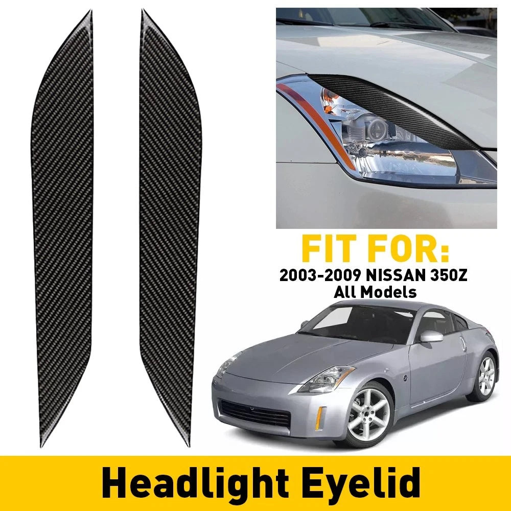 Carbon Fiber Headlight Eyelids for Nissan 350Z (2003–2009) EOJ