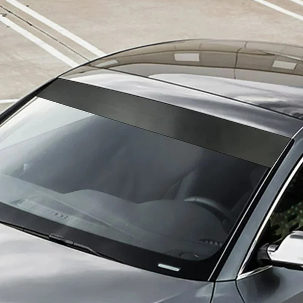 Matte Black Vinyl Windshield Banner for Universal Fit (Customizable)