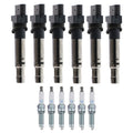 Set of 6 Ignition Coils & NGK Laser Iridium Spark Plugs for Audi Q7, VW Atlas, Passat V6
