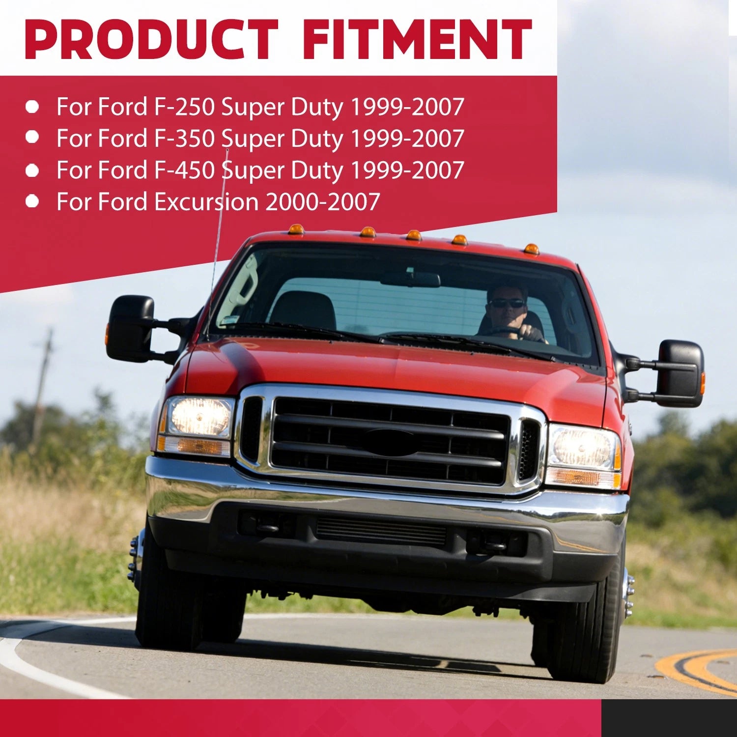 Front Upper Hood Insulation Pad for Ford F-250/F-350/F-450 (1999–2007) W/ 20 Clips