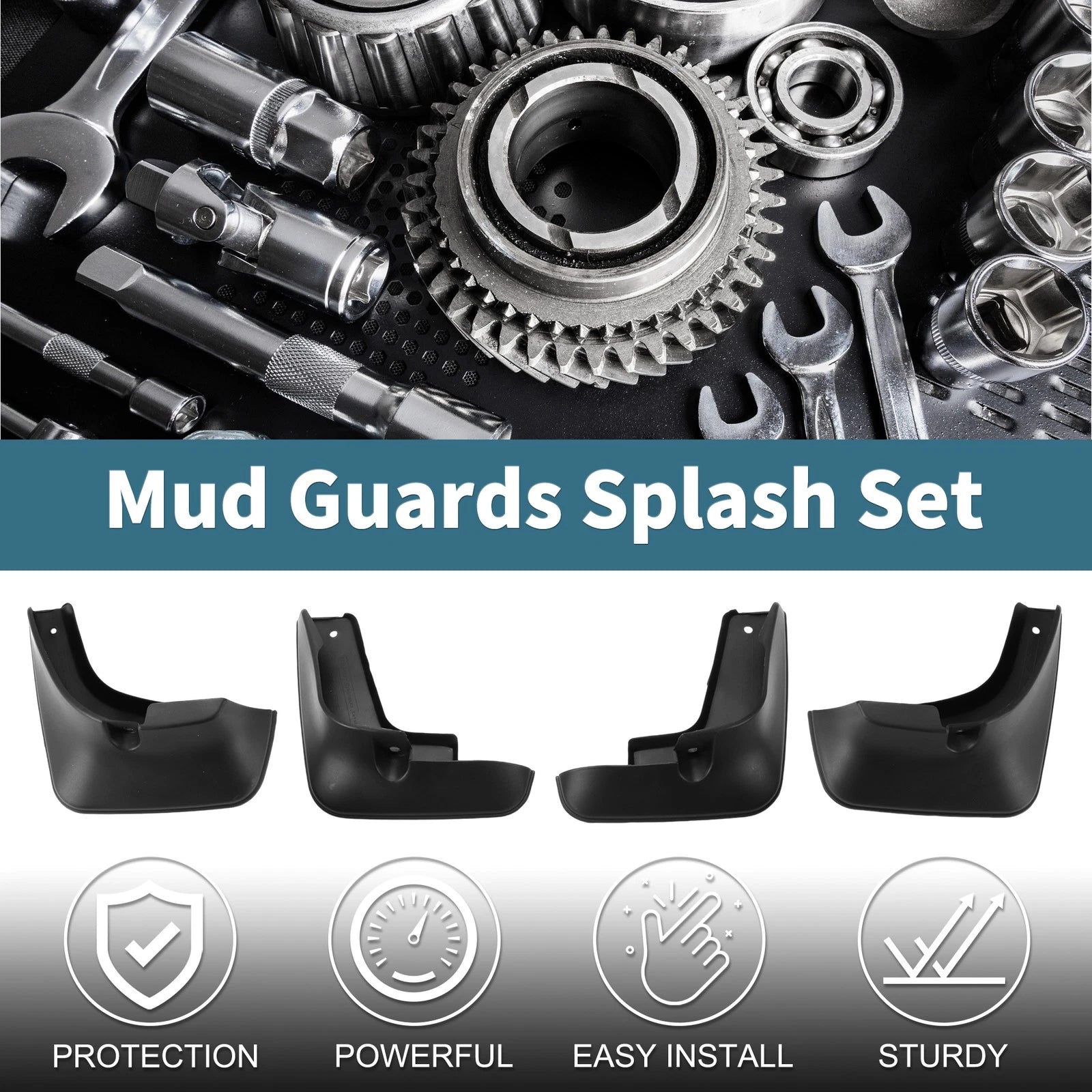 Set of 4 Mud Flaps Splash Guards for Toyota Avalon/Premio (2001–2006)