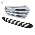 2PC Black Chrome Grille Set for Subaru Outback (2015-2017)