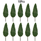 Set of 10 Green Trees 15cm Accessories for Scale Railway