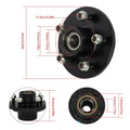 Set of 4 Lug Trailer Idler Hub Kit 5 x 4.5 for 3500 lbs #84 Spindle