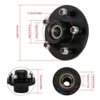 Set of 4 Lug Trailer Idler Hub Kit 5 x 4.5 for 3500 lbs #84 Spindle