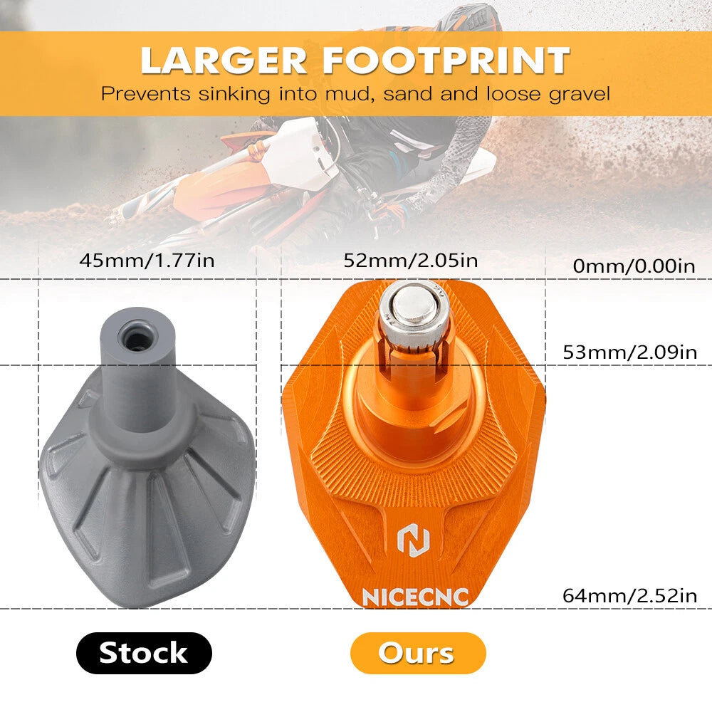 Kickstand Pad Foot Extension for KTM 250 300 350 450 XCF XC XCW XCF-W (2008–2023)