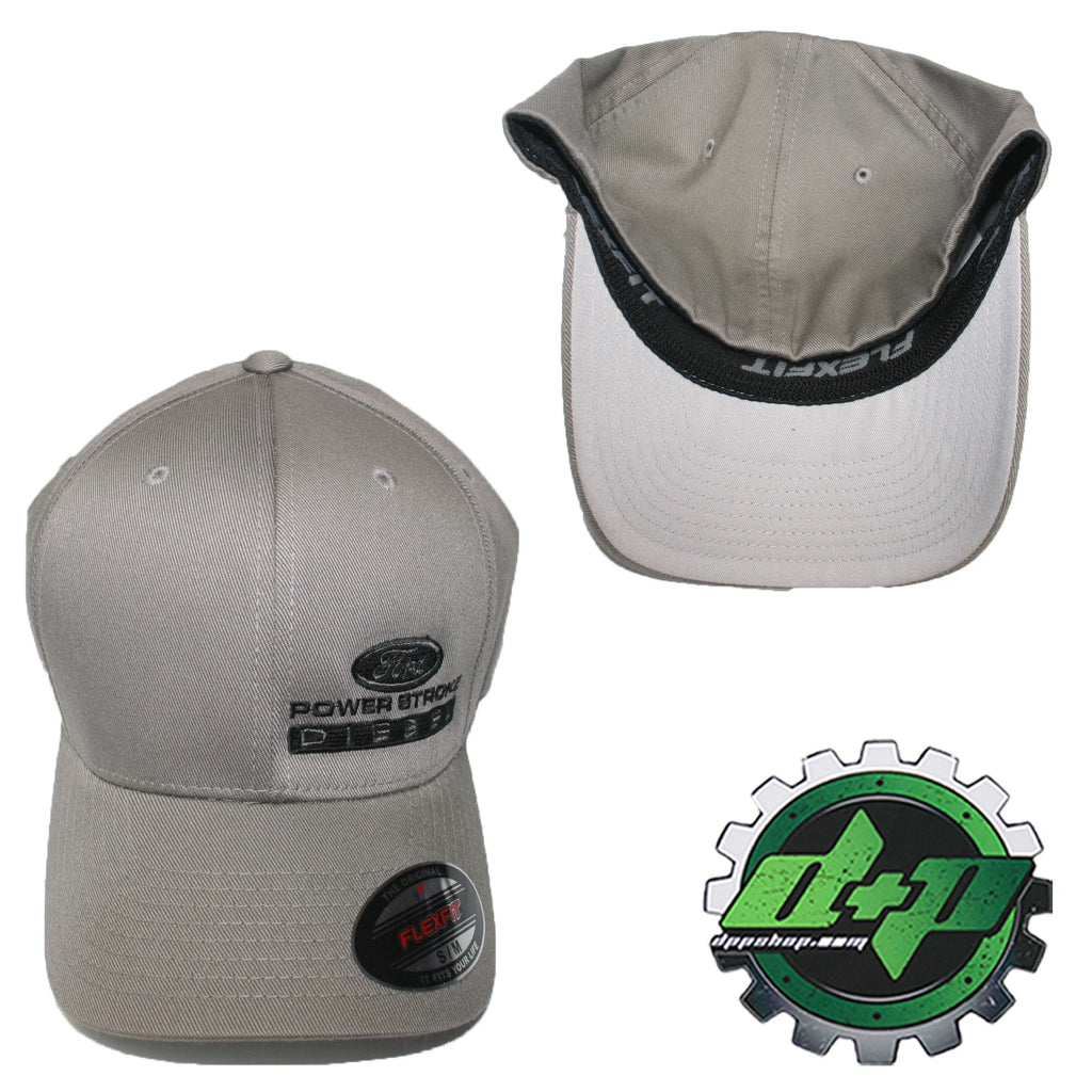 Flexfit Hat for Ford Powerstroke Truck (S/M, Charcoal Gray)