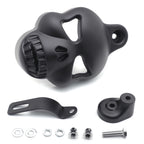 Black Skull Horn Cover for Harley Big Twins V-Rods (1992–2020)
