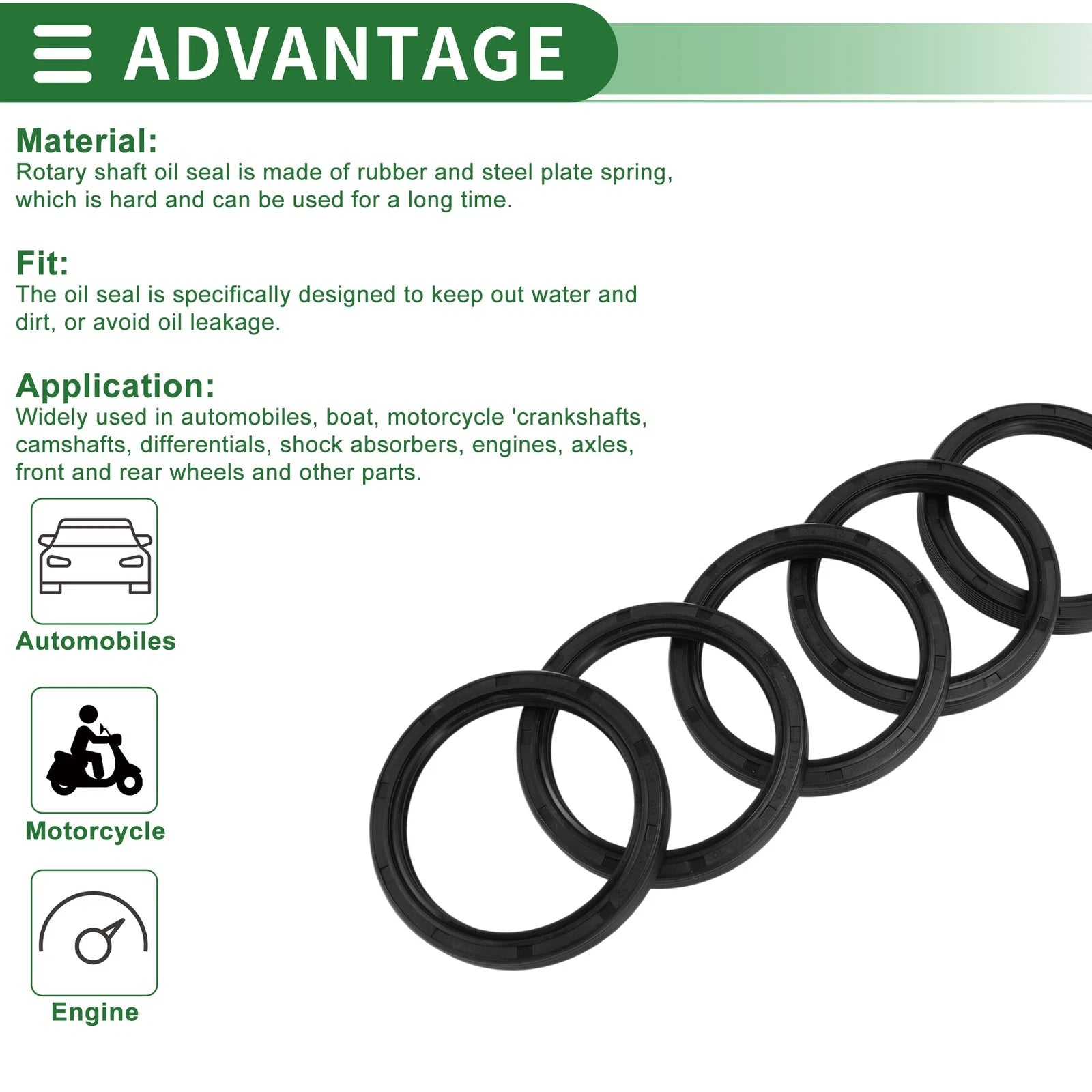 Oil Seal for [Make Model] (60x75x10mm) NBR Rubber High Pressure Black