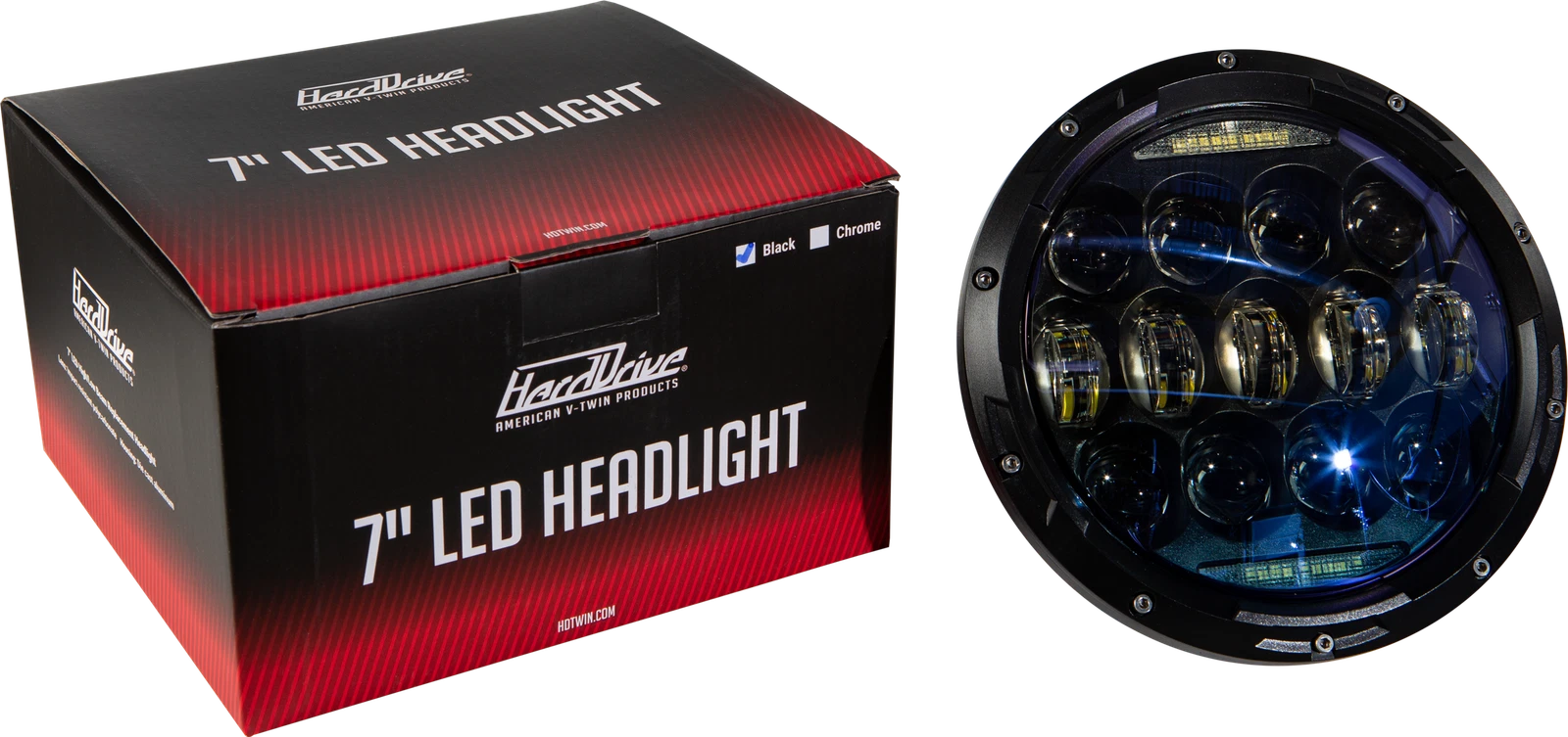 7-Inch LED Headlight 130W for V-Twin Motorcycles (2010–2023)