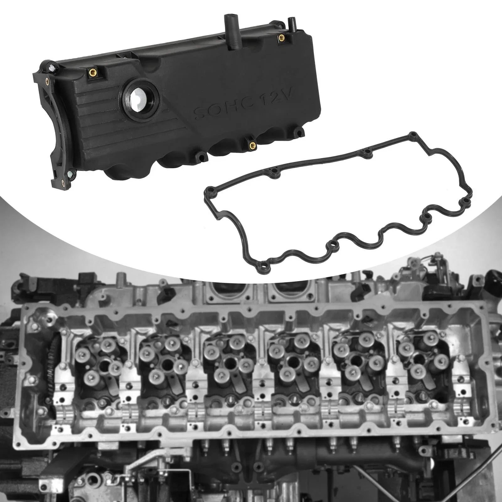 Engine Valve Cover for Hyundai Accent 2000-2002 1.5L (2 x Covers)
