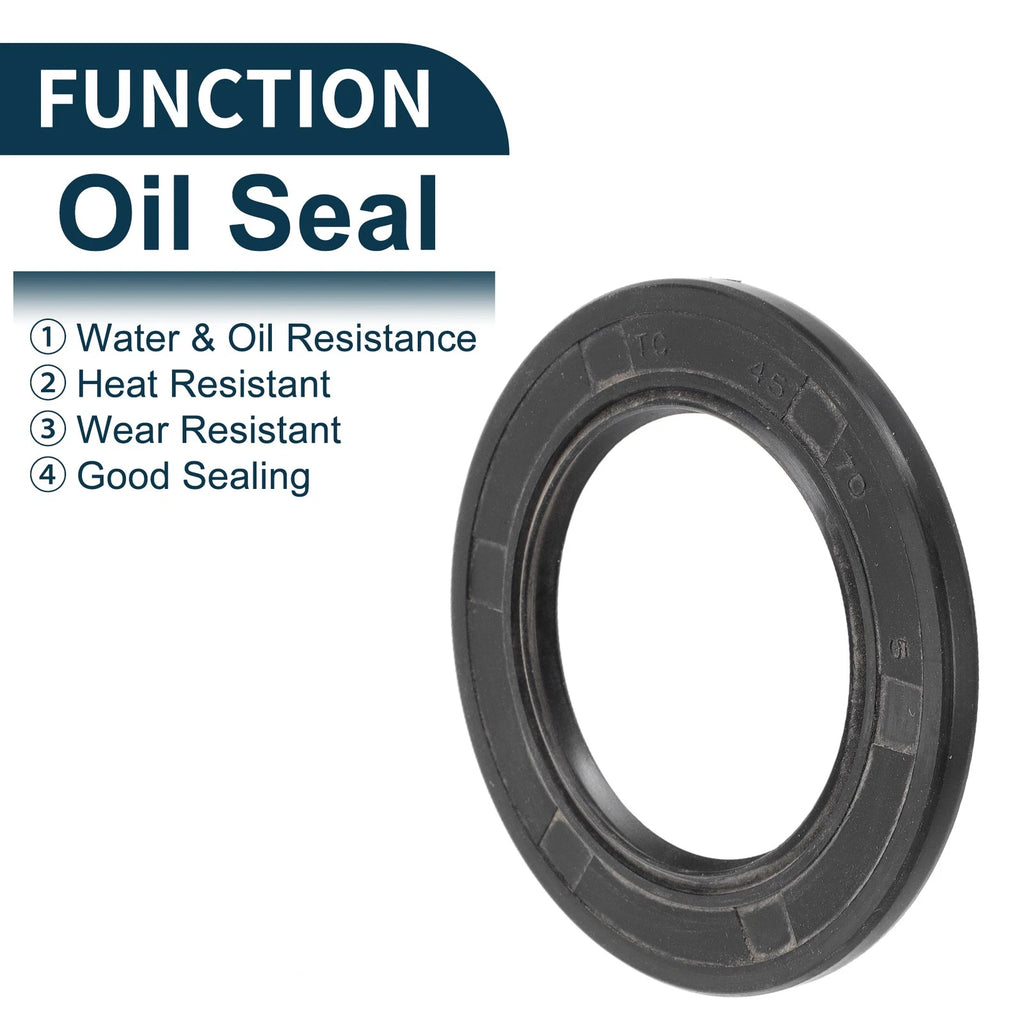 Set of 5 Oil Seal Rotary Shaft Seal NBR Rubber 45x70x5mm