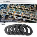 Set of 5 Oil Seal Rotary Shaft Seal Nitrile Rubber 70x105x12mm